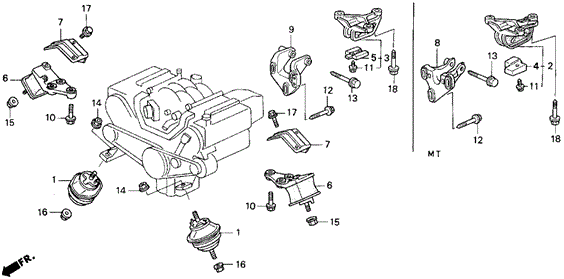LEGEND COUPE ENGINE MOUNT ('91-92)
