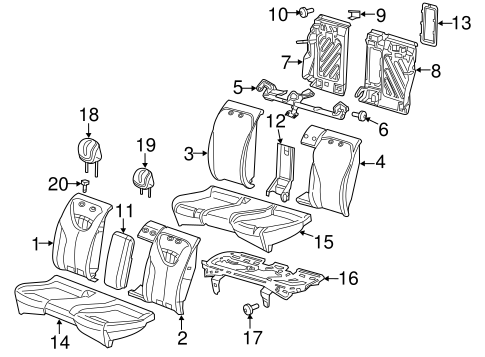 Dart REAR SEAT COMPONENTS