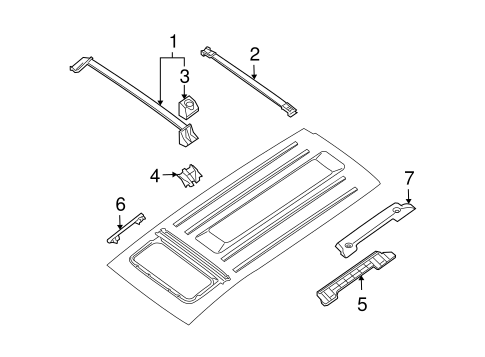 QX56 EXTERIOR TRIM - ROOF