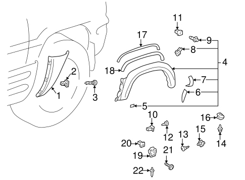 RAV4 EXTERIOR TRIM - QUARTER PANEL 2