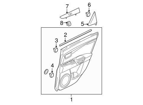 3 INTERIOR TRIM - REAR DOOR