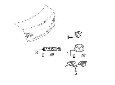 3 EXTERIOR TRIM - TRUNK