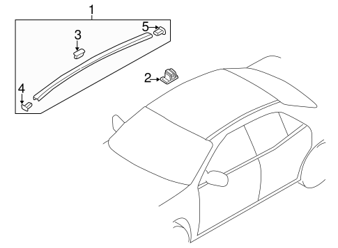 Protege5 EXTERIOR TRIM - ROOF