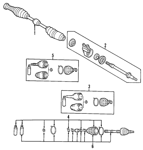 Protege AXLE SHAFTS & JOINTS