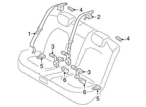 Azera REAR SEAT BELTS