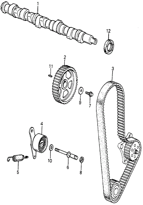ENGINE/CAMSHAFT - TIMING BELT for 1985 Honda ACCORD SEDAN #1