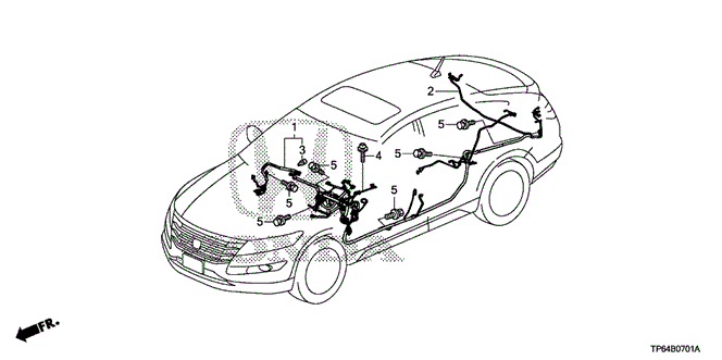 ELECTRICAL / EXHAUST / HEATER / FUEL/WIRE HARNESS (2) for 2013 Honda CROSSTOUR #1