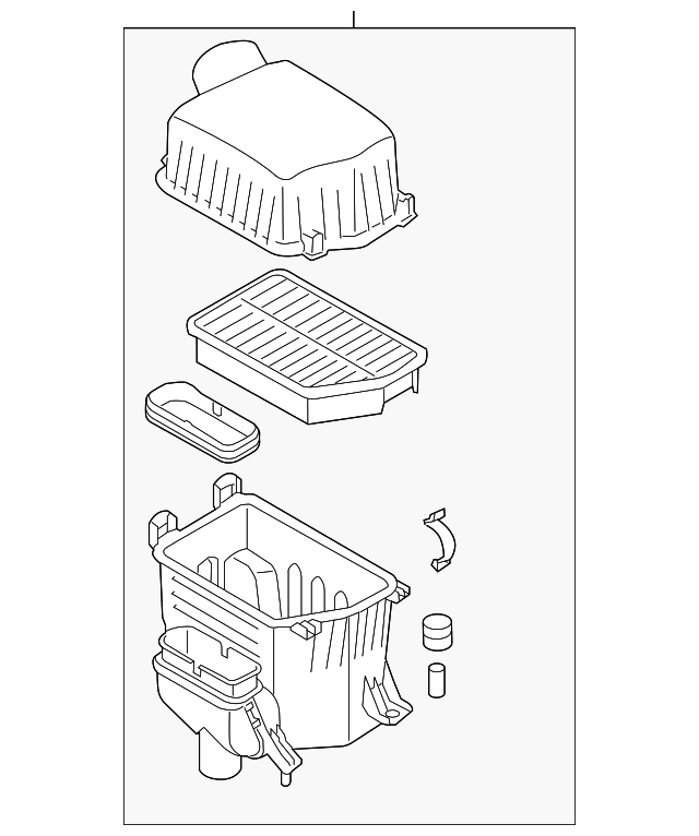 28110-3W500 Деталь AIR CLEANER ASSY