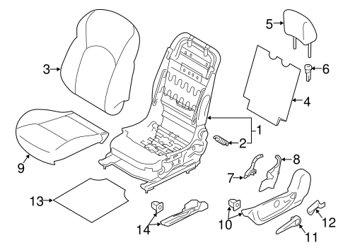 Juke DRIVER SEAT COMPONENTS 2