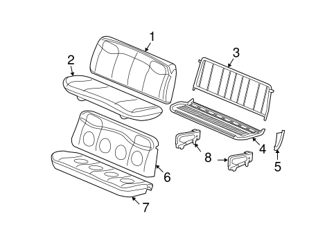 Express 2500 REAR SEAT COMPONENTS 3