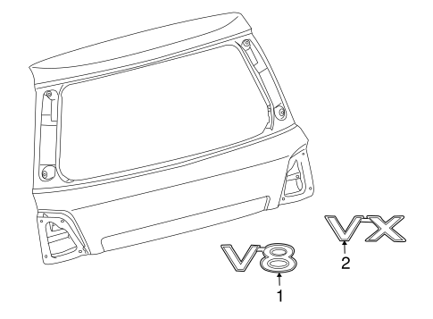 Land Cruiser EXTERIOR TRIM - TAIL GATE