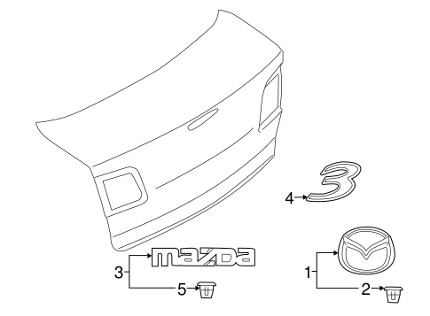 3 EXTERIOR TRIM - TRUNK