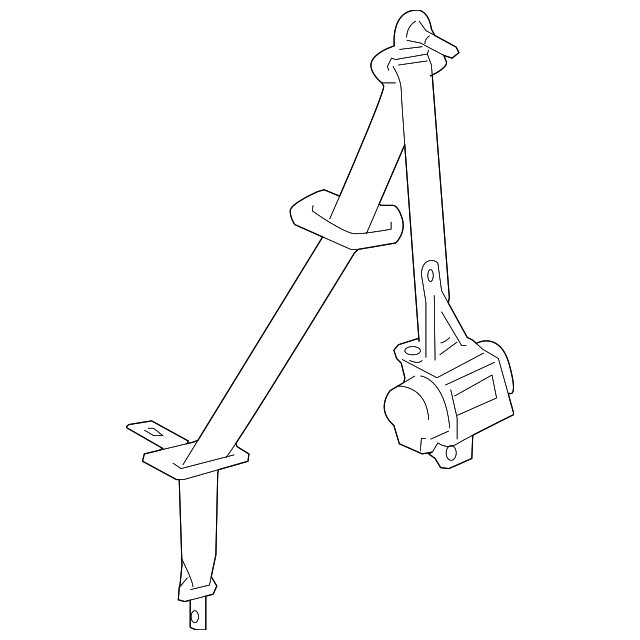 73570-0E031-A0 Деталь BELT & RETRACTOR, LEFT