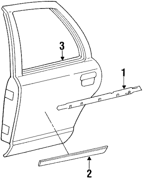 Crown Victoria EXTERIOR TRIM - REAR DOOR