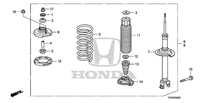 CHASSIS/REAR SHOCK ABSORBER for 2010 Honda ACCORD COUPE #1