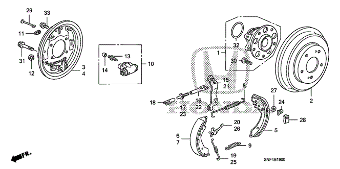 CHASSIS/REAR BRAKE (DRUM) for 2007 Honda CIVIC NGV #1