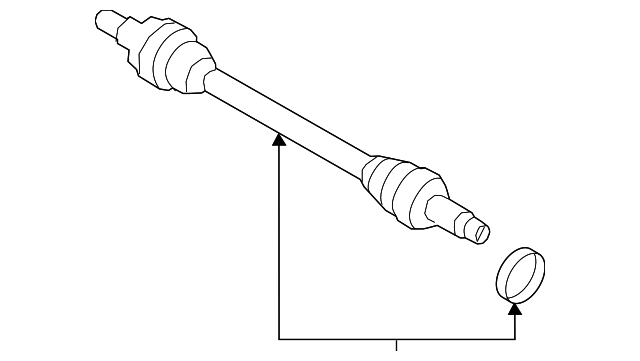 49600-3M800 Деталь AXLE ASSY, LEFT