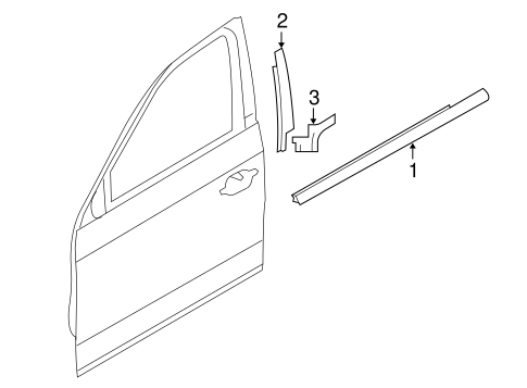328i xDrive EXTERIOR TRIM - FRONT DOOR