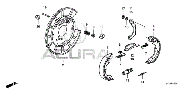 MDX PARKING BRAKE SHOE