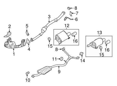 Impreza EXHAUST COMPONENTS