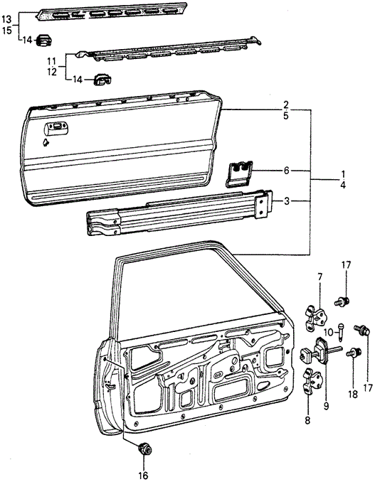 BODY / AIR CONDITIONING/DOOR PANEL (1) for 1982 Honda CIVIC HATCHBACK #1