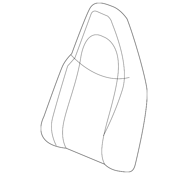 19128190 Деталь SEAT BACK COVER, LEFT
