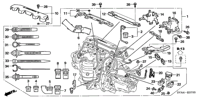 CIVIC COUPE ENGINE WIRE HARNESS (1.8L)