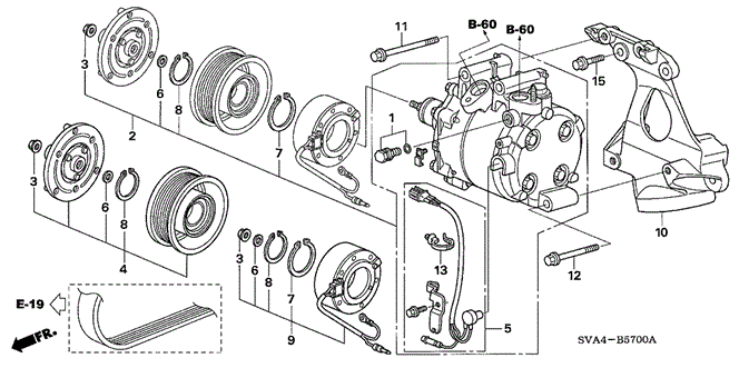 CIVIC COUPE A / C COMPRESSOR (1.8L)