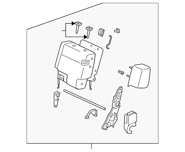 MR638072 Деталь SEAT BACK ASSY