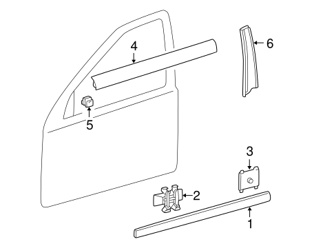 C230 EXTERIOR TRIM - FRONT DOOR