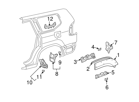 GX470 EXTERIOR TRIM - QUARTER PANEL