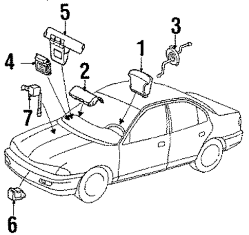 Contour AIR BAG COMPONENTS