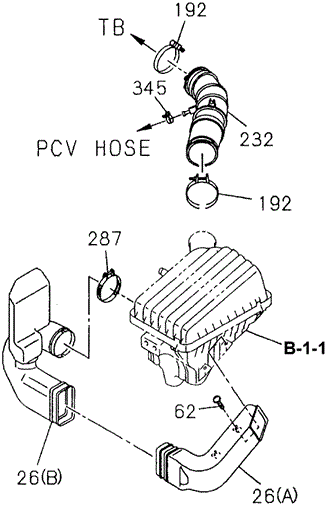 ELECTRICAL / EXHAUST / HEATER / FUEL/AIR DUCT for 1995 Honda PASSPORT #1