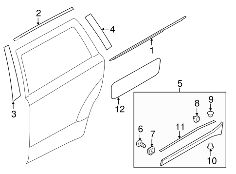 Outback EXTERIOR TRIM - REAR DOOR