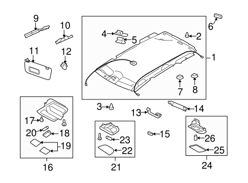 Forester INTERIOR TRIM - ROOF 2