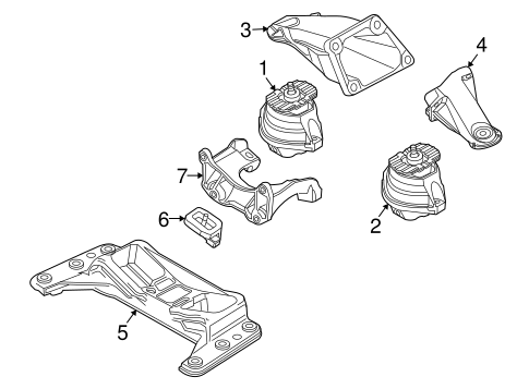 650i ENGINE & TRANS MOUNTING