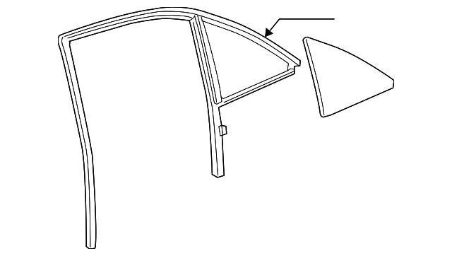 23446986 Деталь FIXED GLASS, LEFT