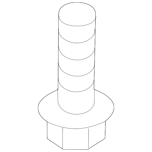 SU003-02829 Деталь FENDER LINER BOLT, RIGHT