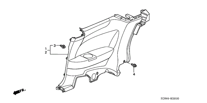 INTERIOR / BUMPER/SIDE LINING for 2003 Honda ACCORD COUPE #1