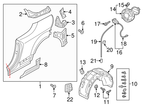 TT Quattro QUARTER PANEL & COMPONENTS 2