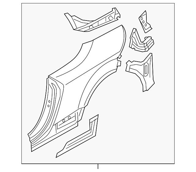 8S7-809-838 Деталь QUARTER PANEL, RIGHT