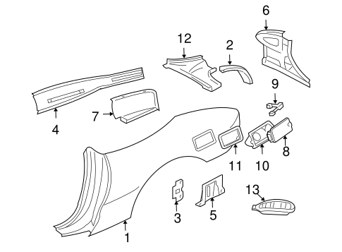 Cavalier QUARTER PANEL & COMPONENTS 2