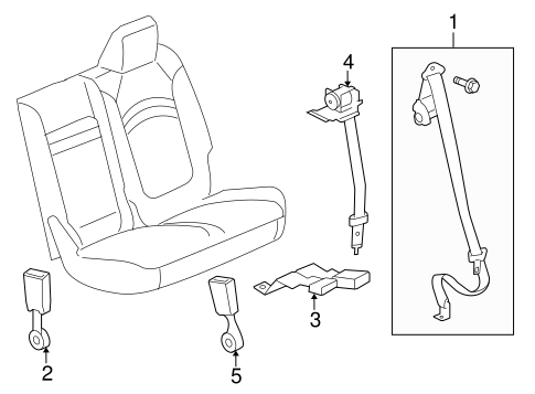 Enclave THIRD ROW SEAT BELTS
