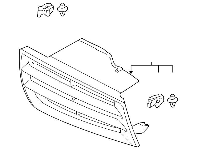 7450A057HC Деталь GRILLE, LEFT