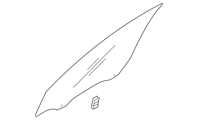 82410-3F140 Деталь DOOR GLASS, LEFT