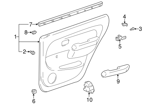 4Runner INTERIOR TRIM - REAR DOOR
