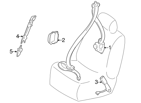 LS430 FRONT SEAT BELTS