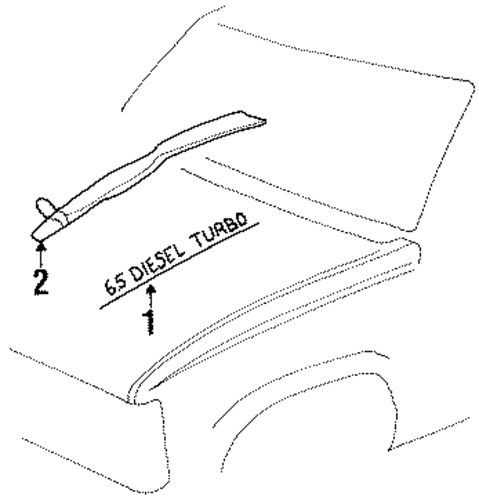C3500 EXTERIOR TRIM - HOOD