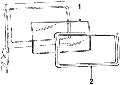 E-250 Econoline Club Wagon GLASS - SIDE PANEL 2