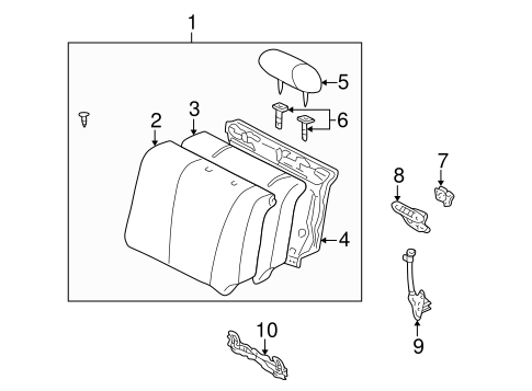 Corolla REAR SEAT COMPONENTS 4
